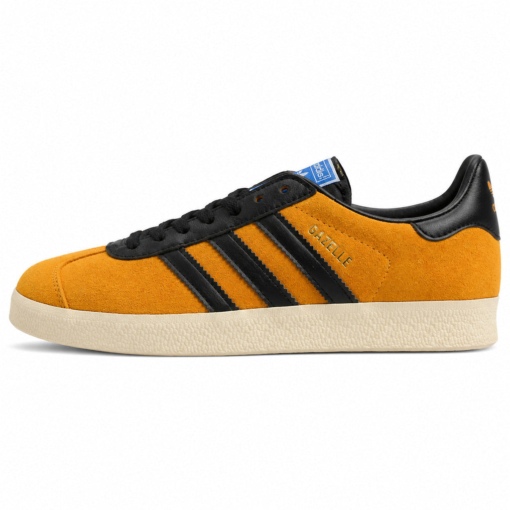 Adidas Gazelle 75th amarelo preto crema lateral izquierda