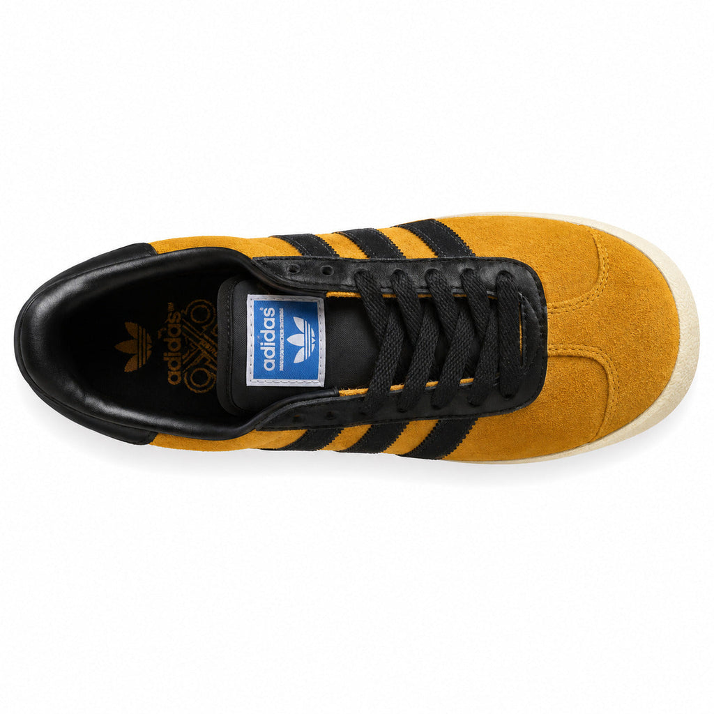 Adidas Gazelle 75th amarelo preto crema vista superior