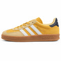 Adidas Gazelle Bold amarelo branco azul-marinho lateral izquierda