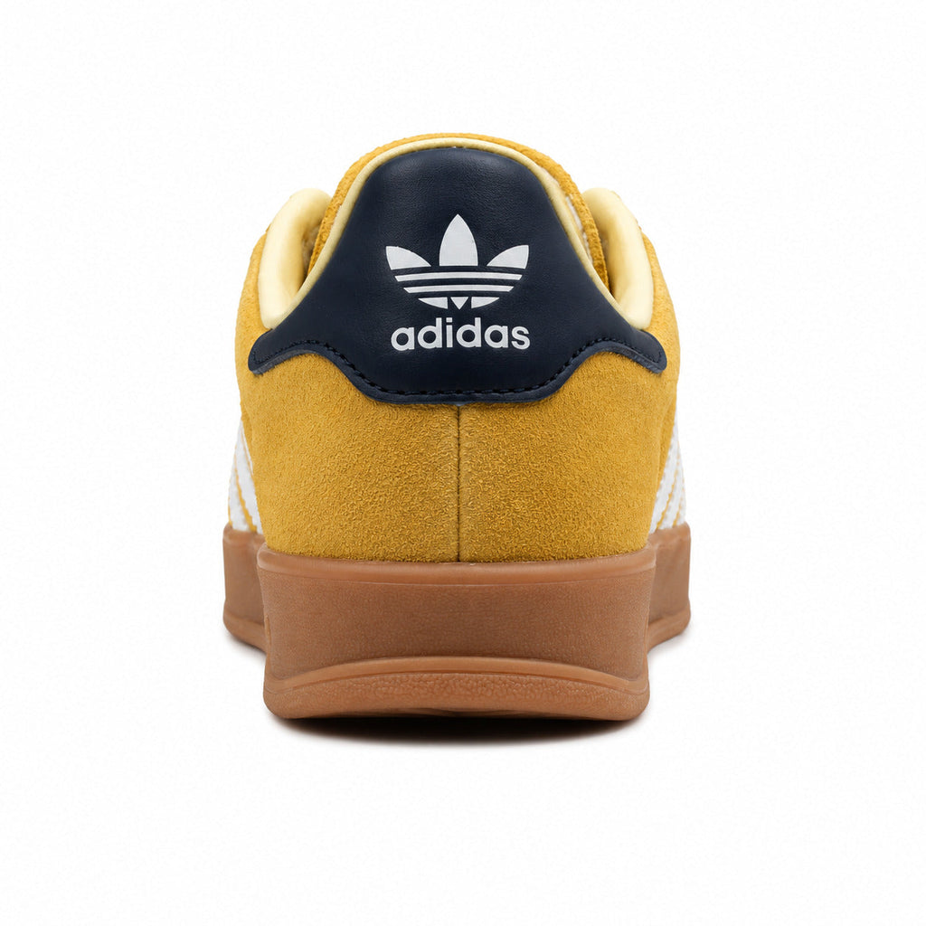 Adidas Gazelle Bold amarelo branco azul-marinho detalle talón