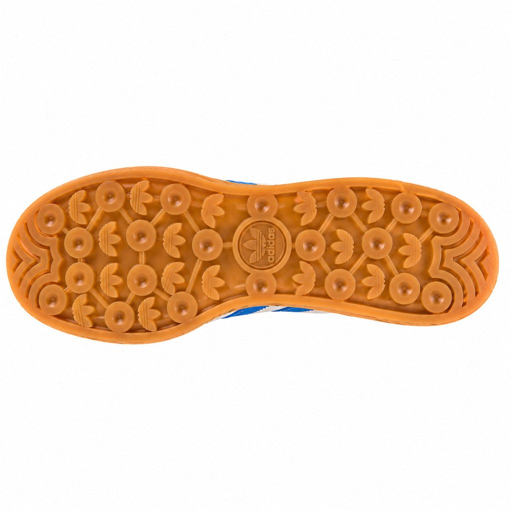 Adidas Gazelle Bold ante cinzento azul flores bordadas suela gum
