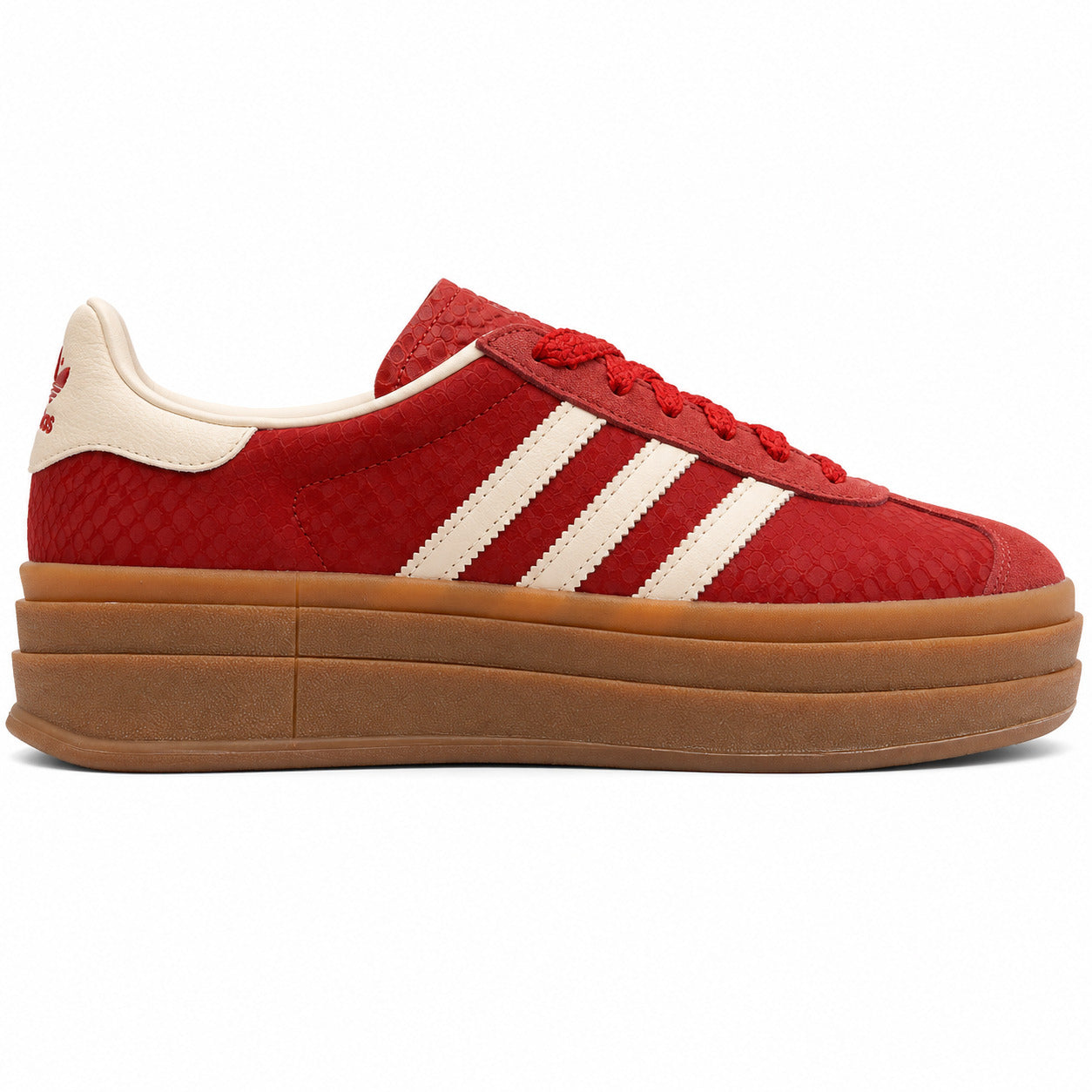 Adidas Gazelle Bold vermelho crema año nuevo chino plataforma lateral derecha
