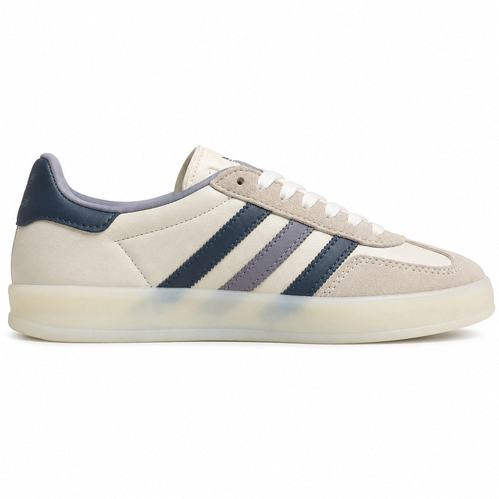 Adidas Gazelle crema azul-marinho suela crema lateral derecha