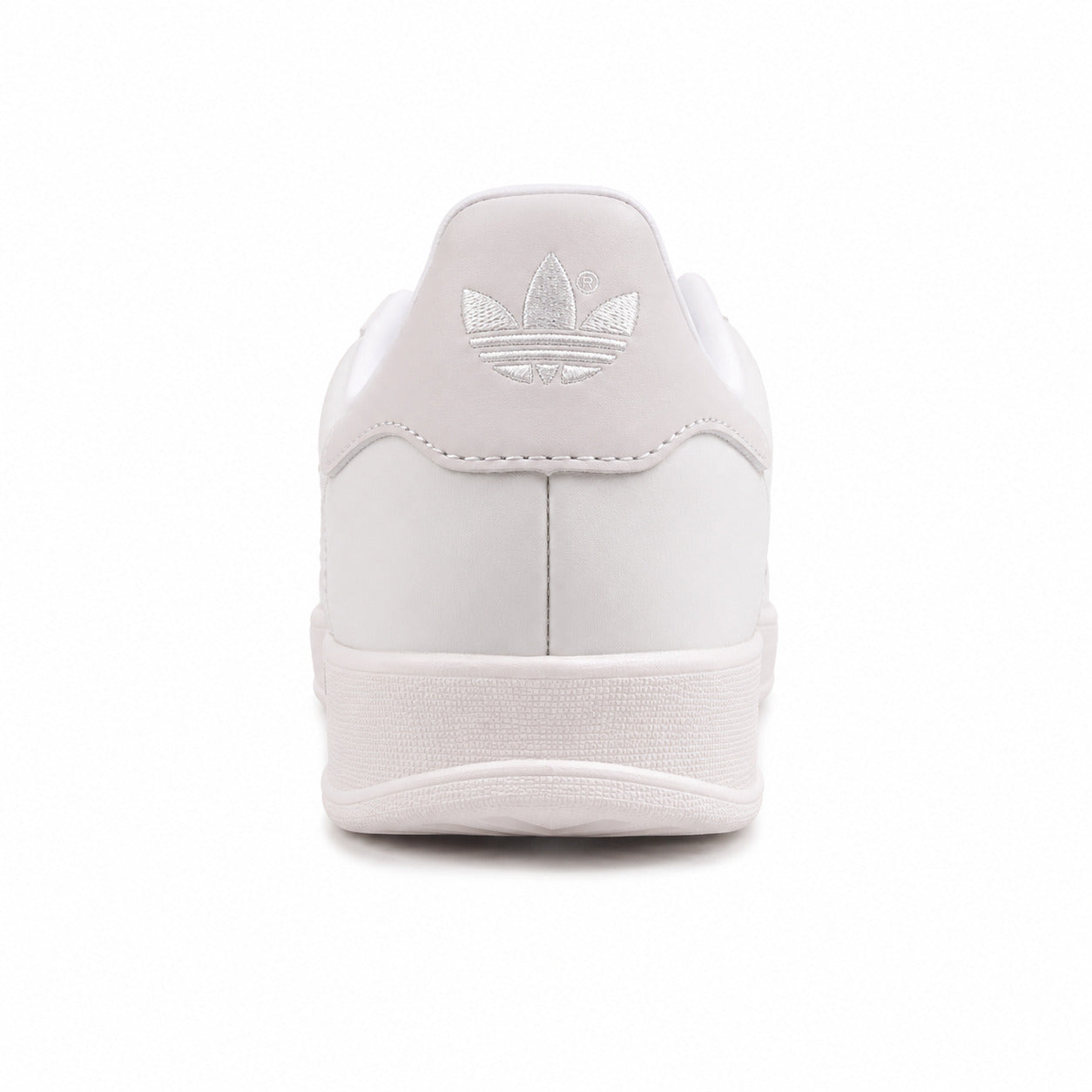 Adidas Gazelle Indoor triple branco detalle talón trefoil bordado