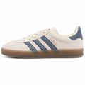 Adidas Gazelle Indoor crema azul-marinho bouclé lateral izquierda