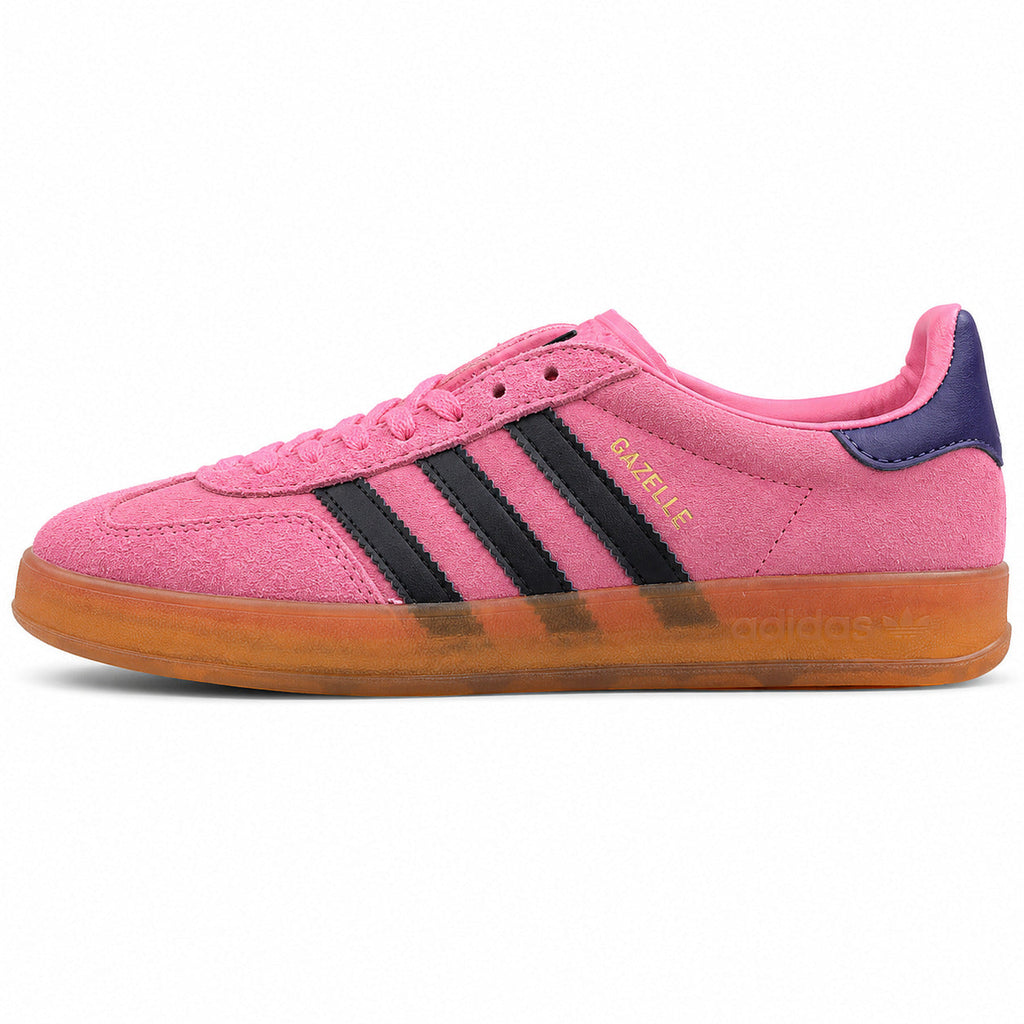Adidas Gazelle Indoor rosa preto azul-marinho lateral izquierda