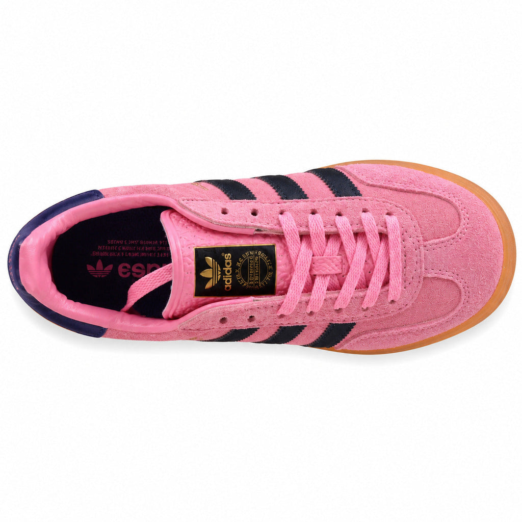 Adidas Gazelle Indoor rosa preto marino vista superior cordones