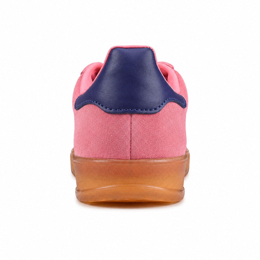Adidas Gazelle Indoor rosa preto marino detalle talón azul-marinho
