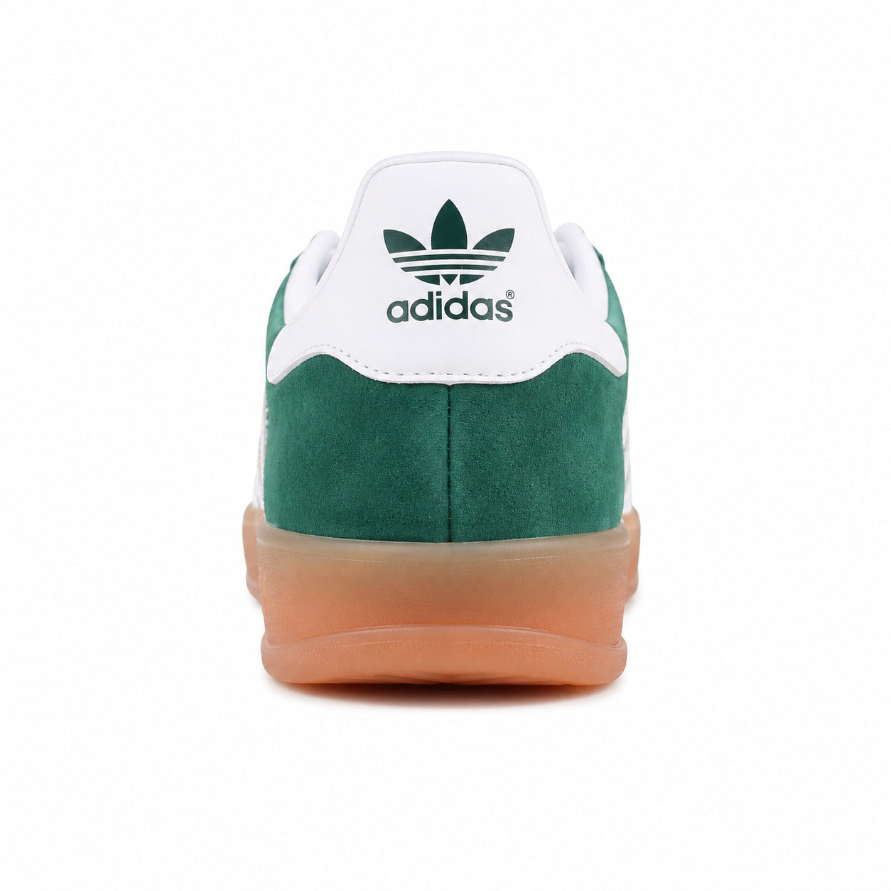 Adidas Gazelle Indoor verde branco detalle talón logo adidas
