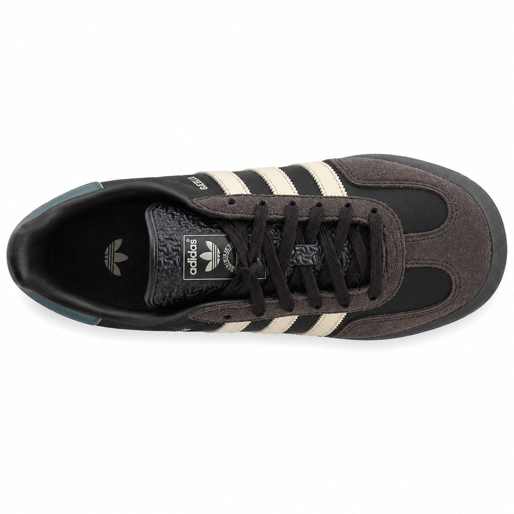 Adidas Gazelle preto crema verde suela negra vista superior