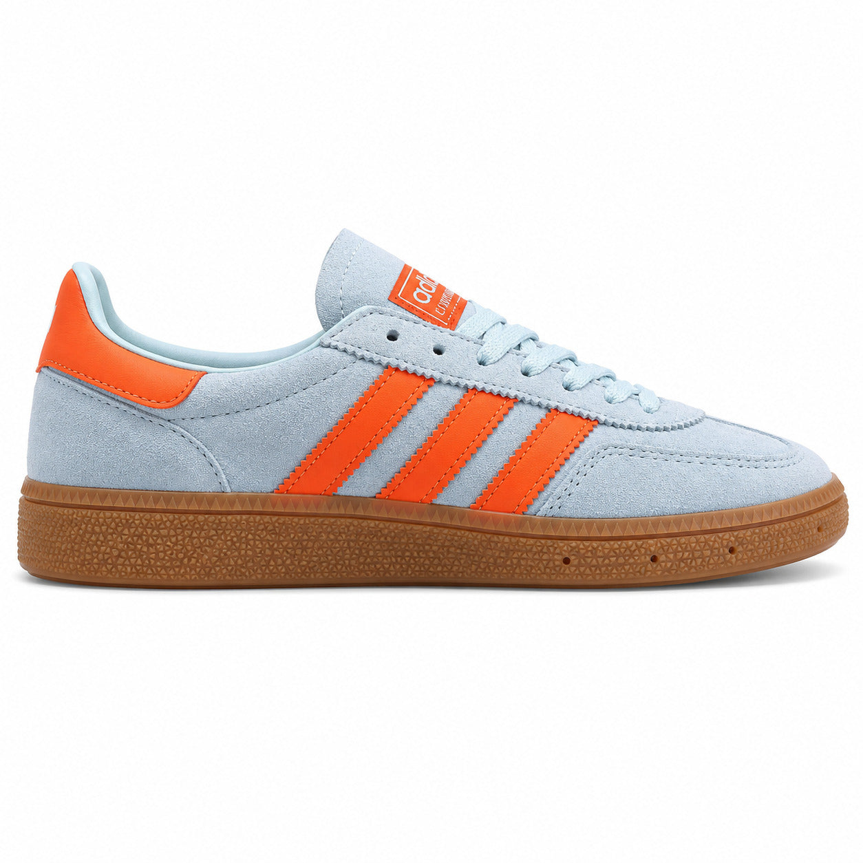 Adidas Handball Spezial ante azul cielo laranja vista lateral izquierda