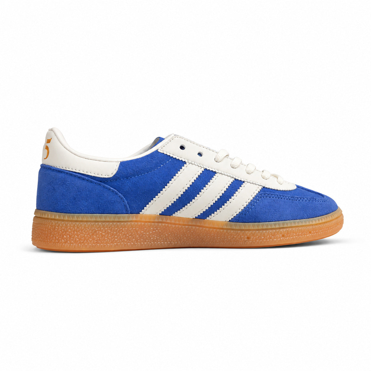 Adidas Handball Spezial azul crema 75th lateral derecha suela borracha