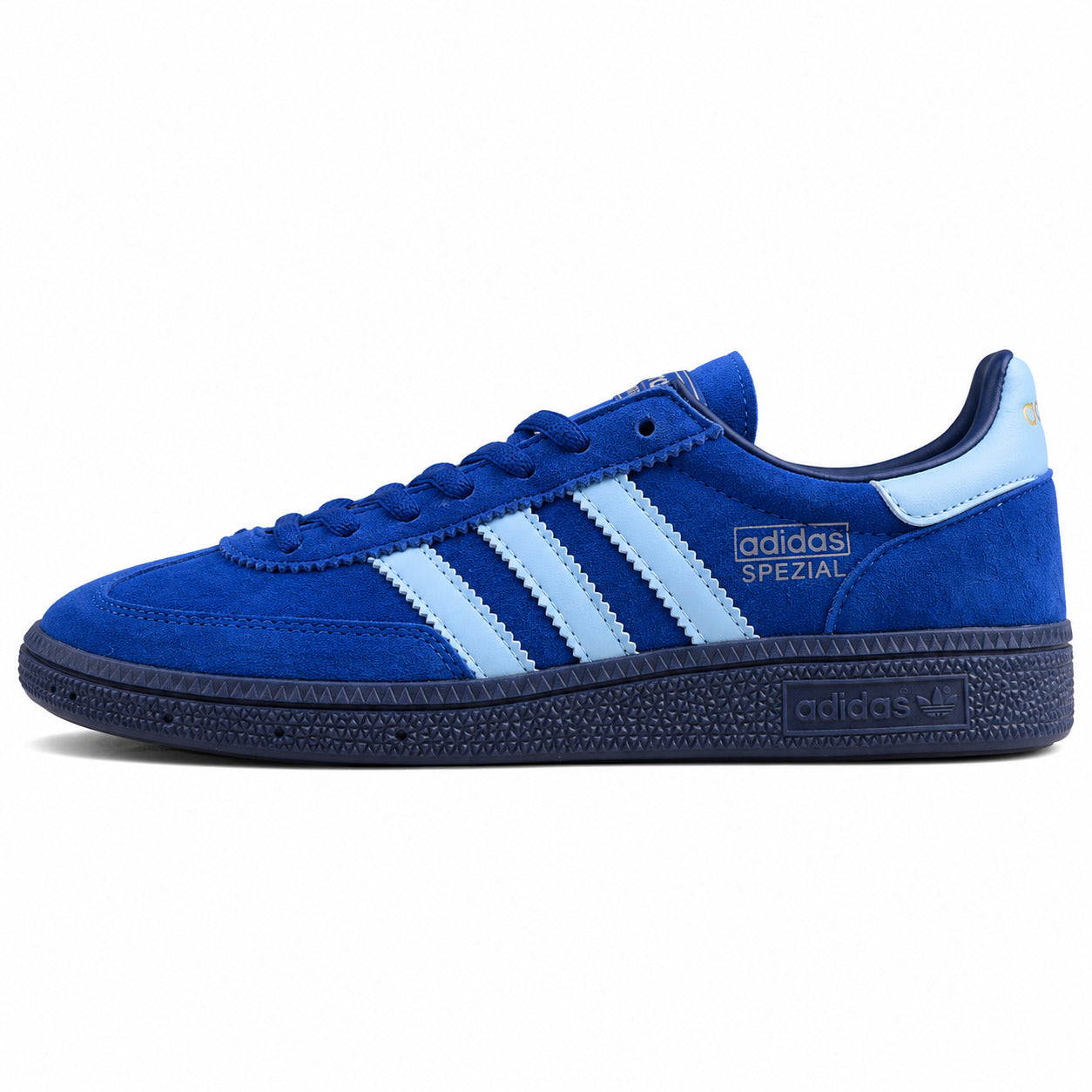 Adidas Handball Spezial azul royal cielo lateral izquierda suela marino