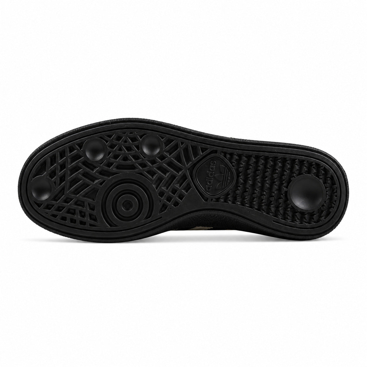 Adidas Handball Spezial charol preto crema suela negra inferior