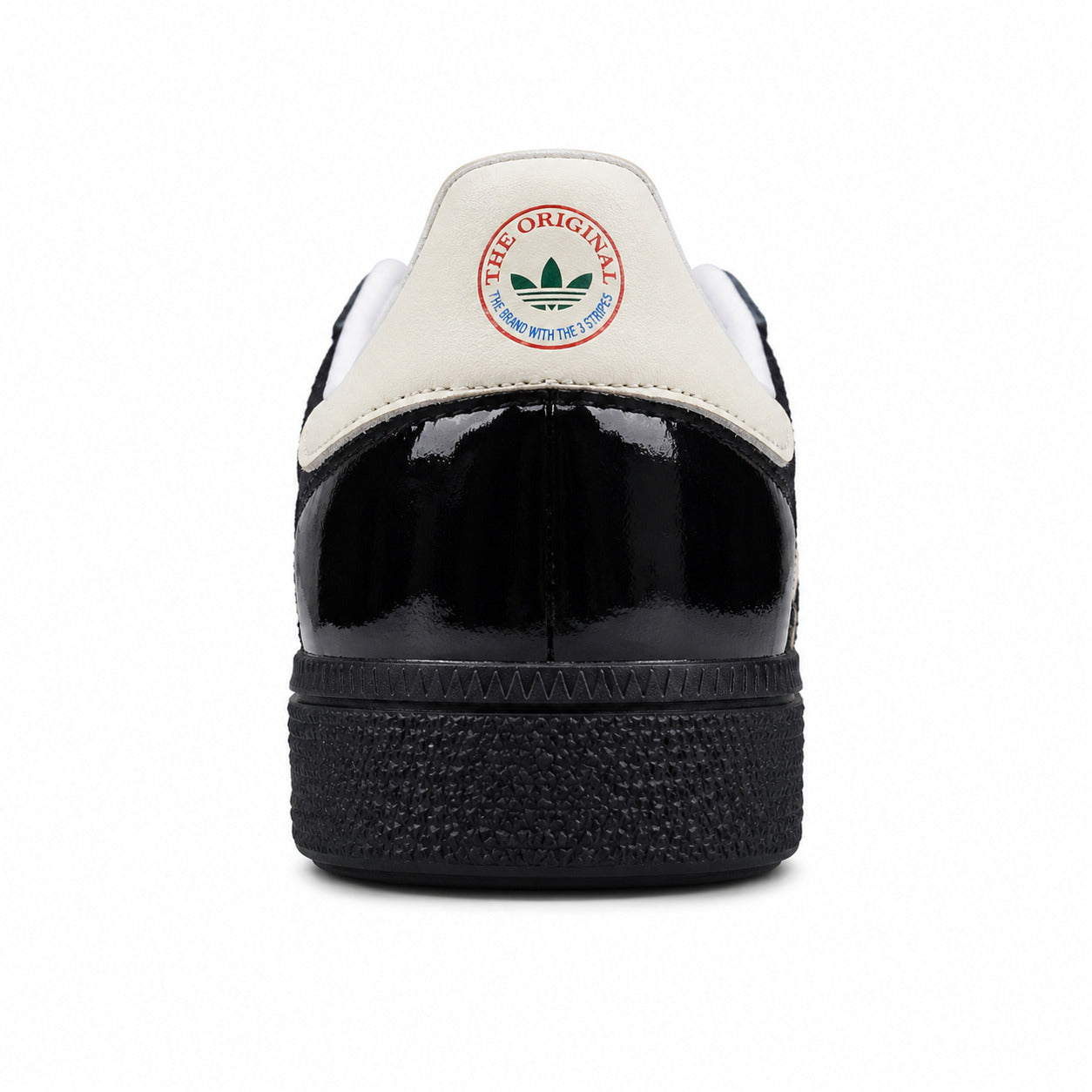 Adidas Handball Spezial charol preto detalle talón vintage the original
