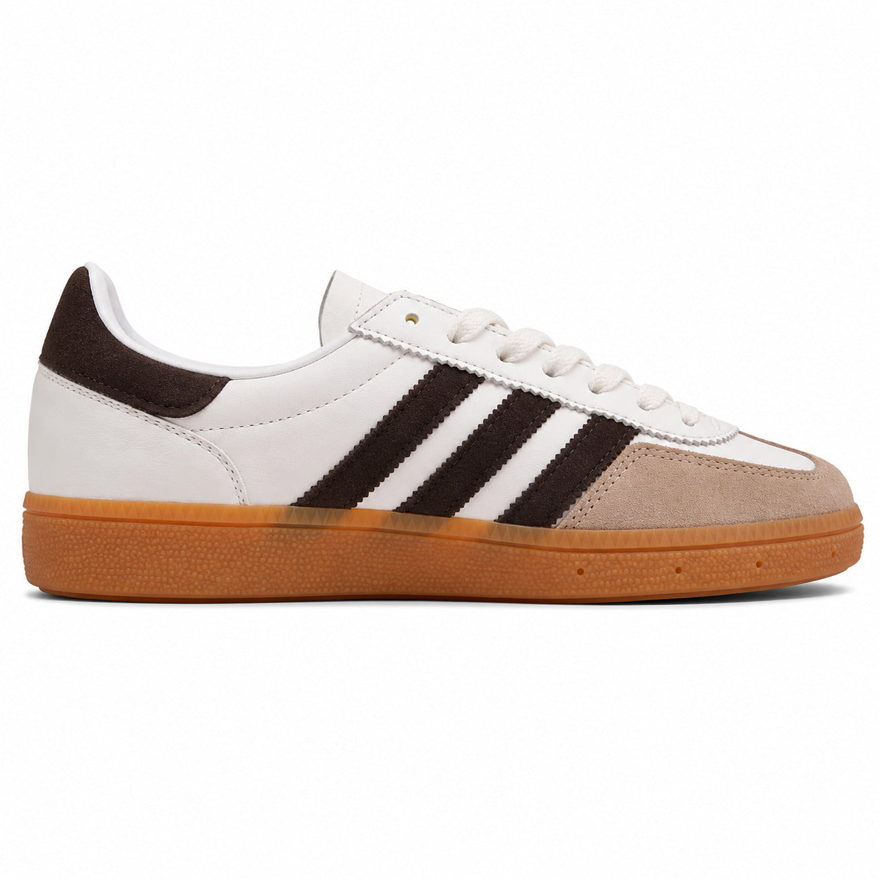 Adidas Handball Spezial crema castanho oscuro ante lateral derecho suela borracha
