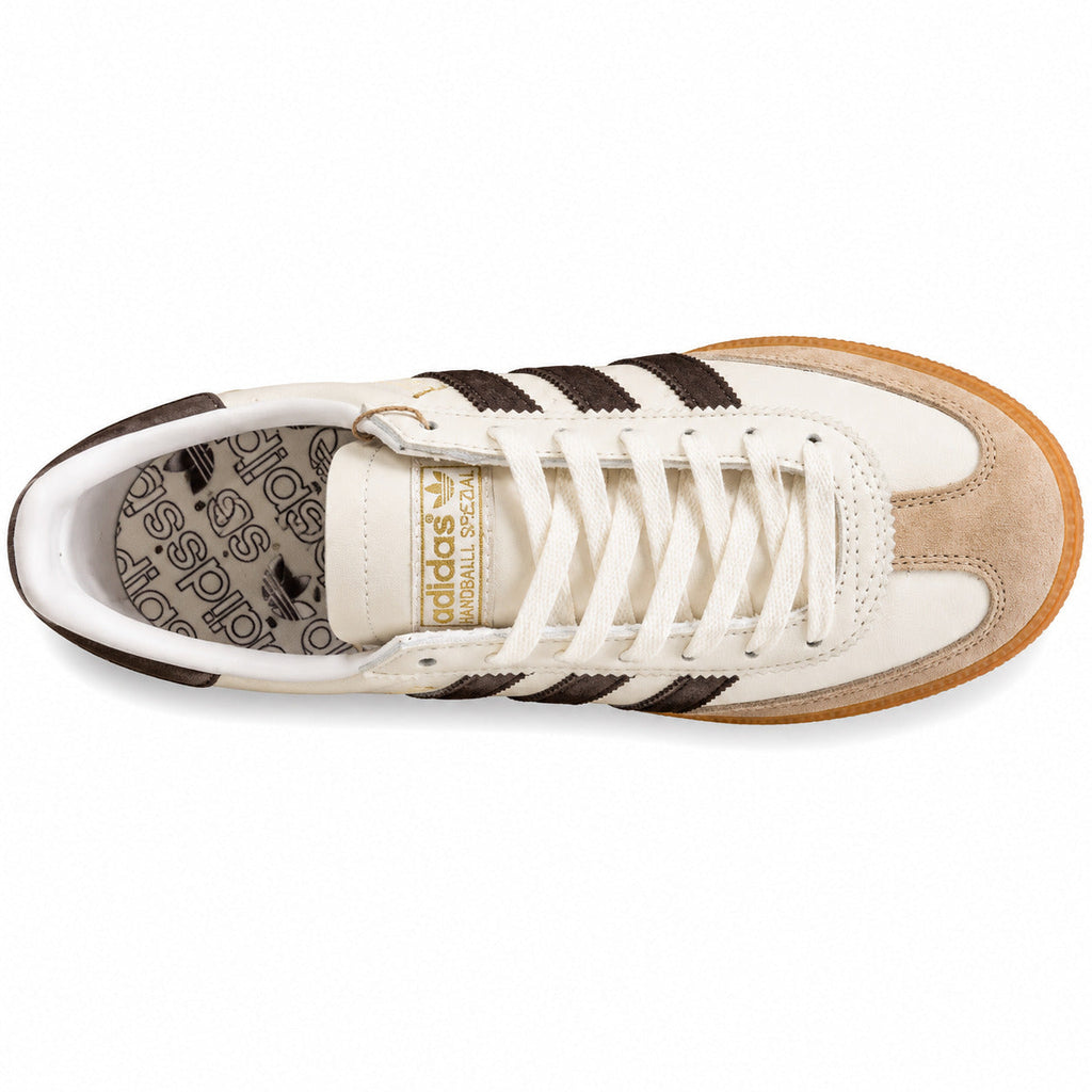 Adidas Handball Spezial crema castanho oscuro vista superior plantilla