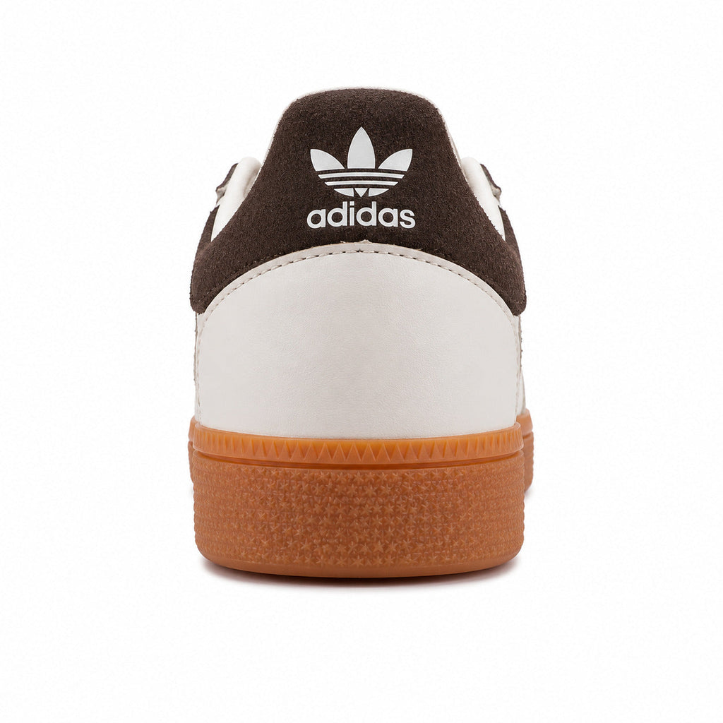 Adidas Handball Spezial crema castanho oscuro detalle contrafuerte trasero ante