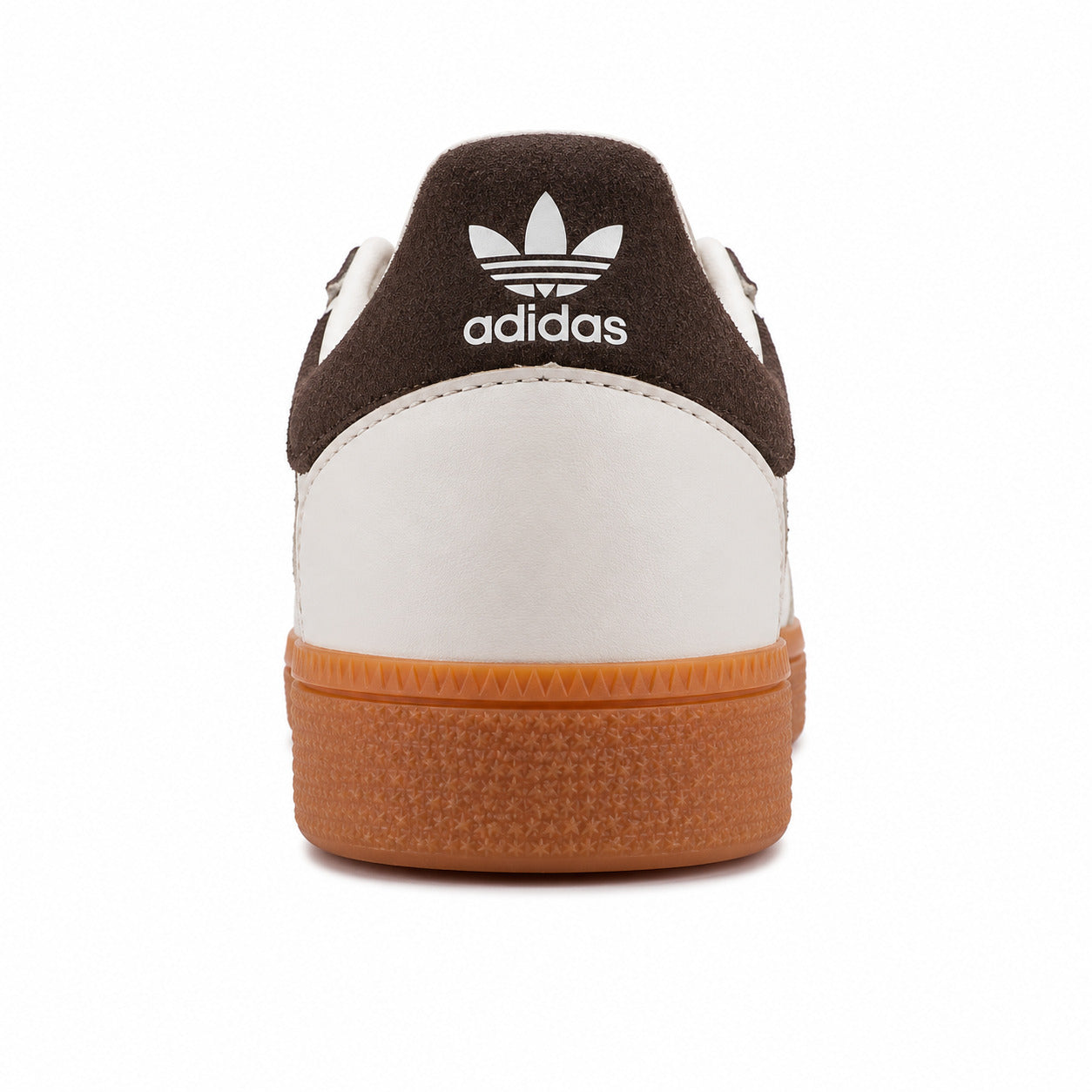 Adidas Handball Spezial crema castanho oscuro detalle contrafuerte trasero ante