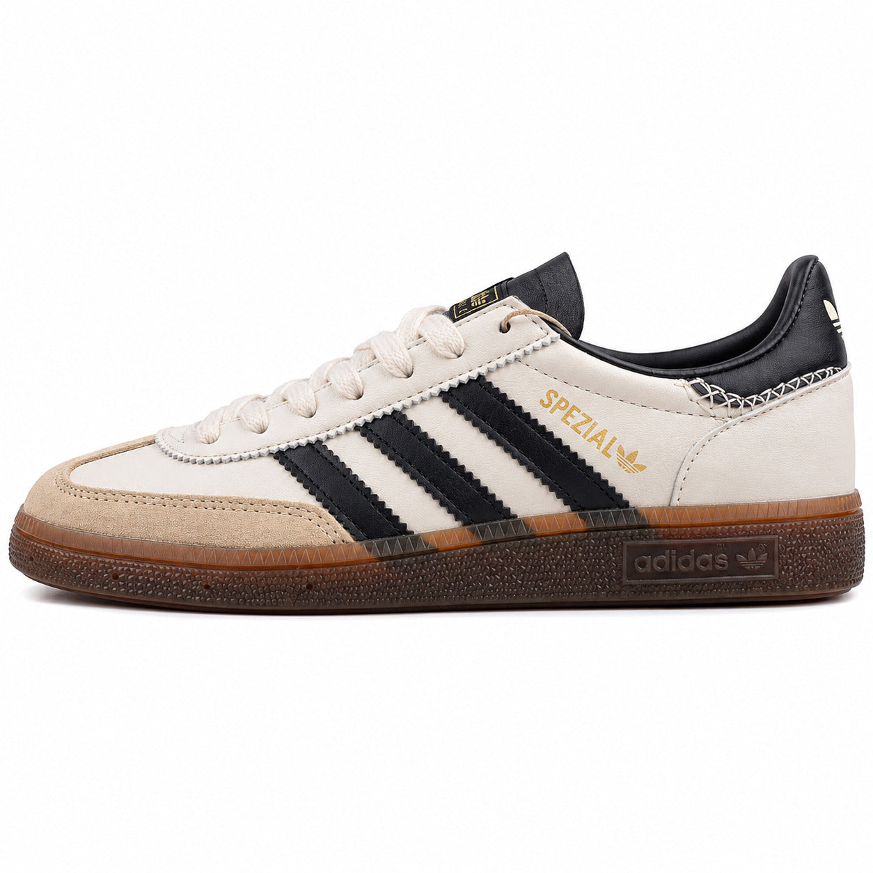 Adidas Handball Spezial crema preto oro lateral izquierdo suela borracha