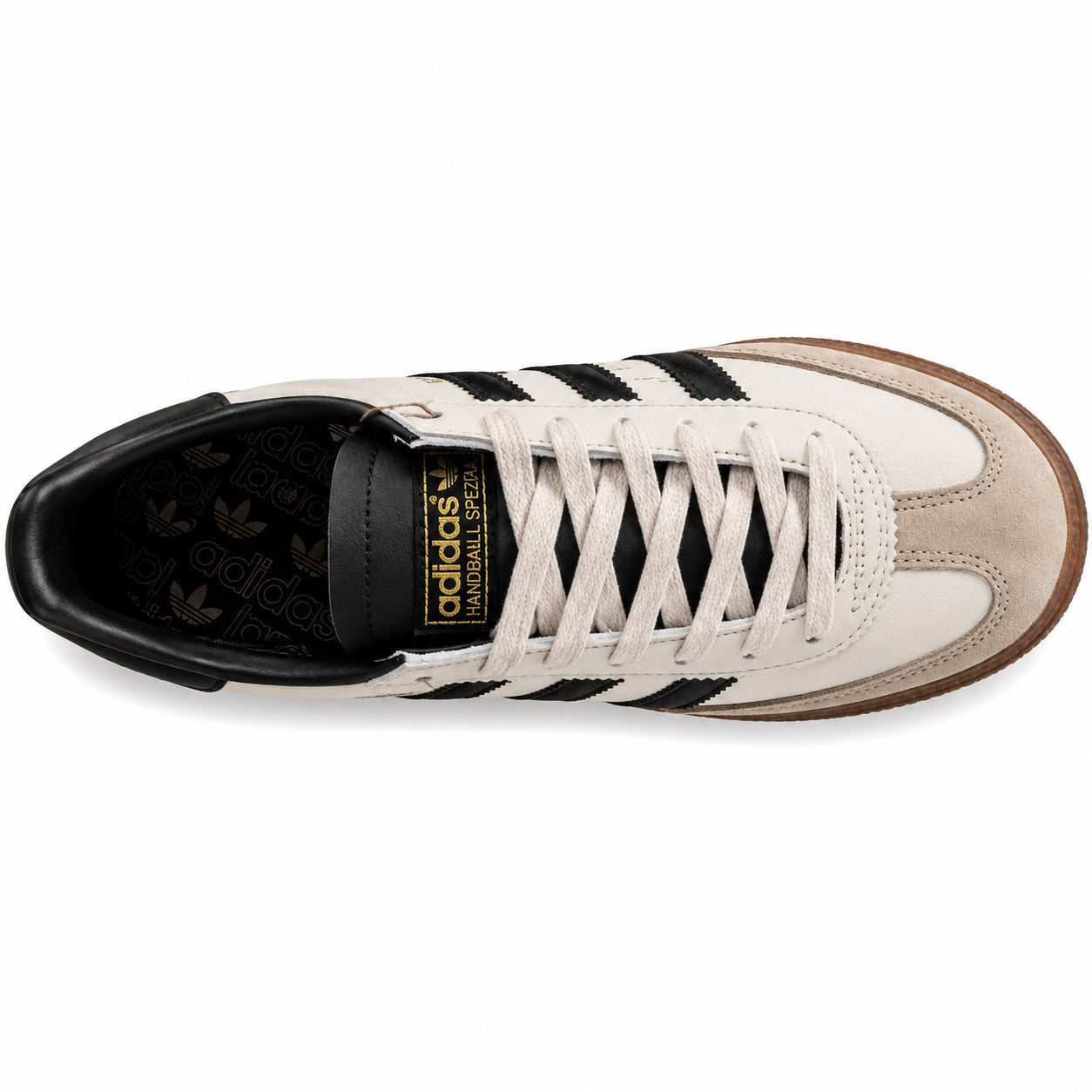 Adidas Handball Spezial crema preto oro vista superior plantilla