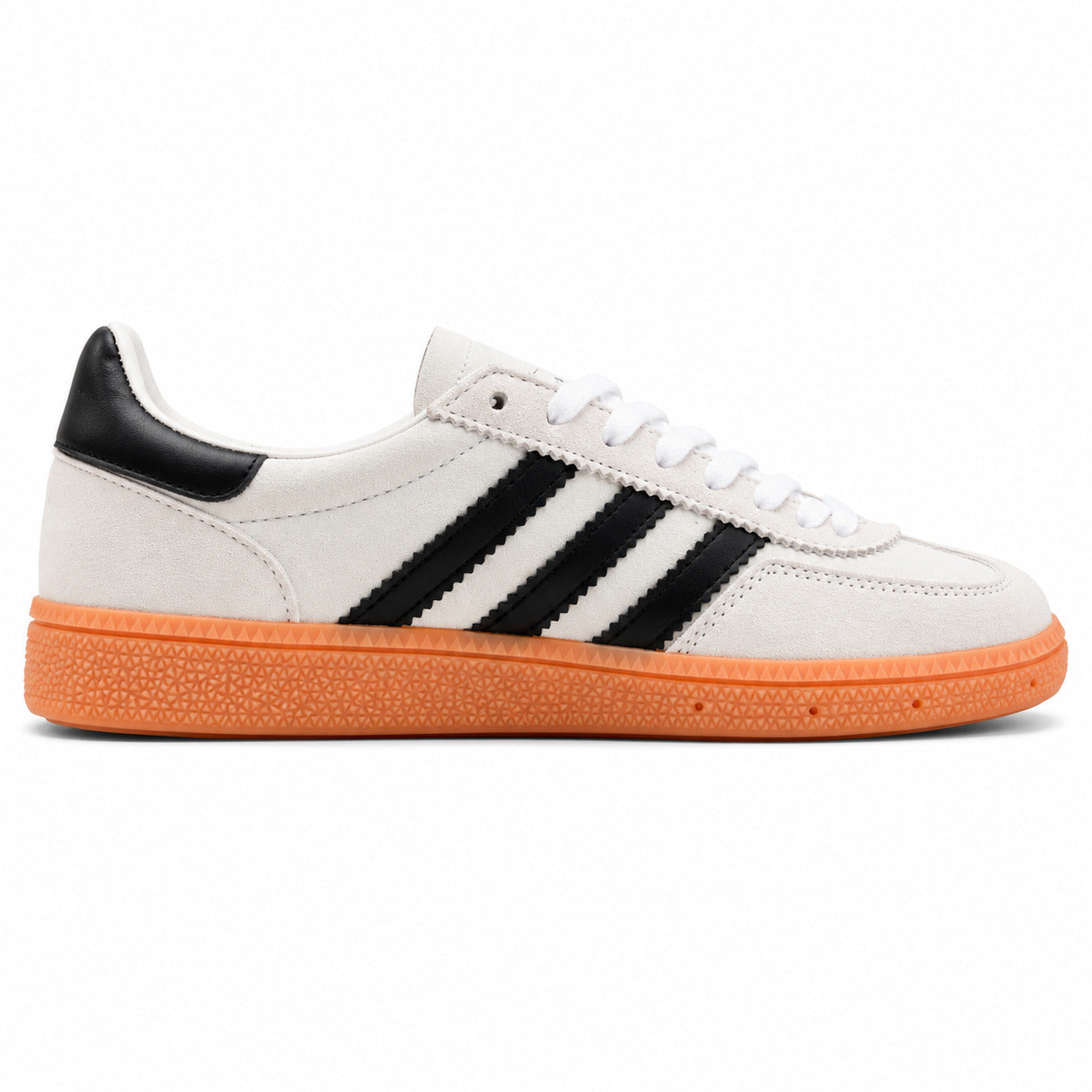 Adidas Handball Spezial crema preto suela laranja lateral derecho