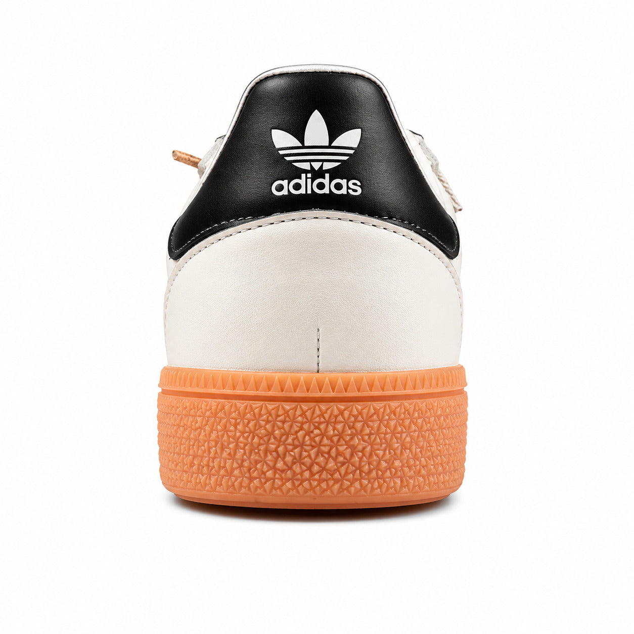Adidas Handball Spezial crema preto suela laranja detalle contrafuerte trasero