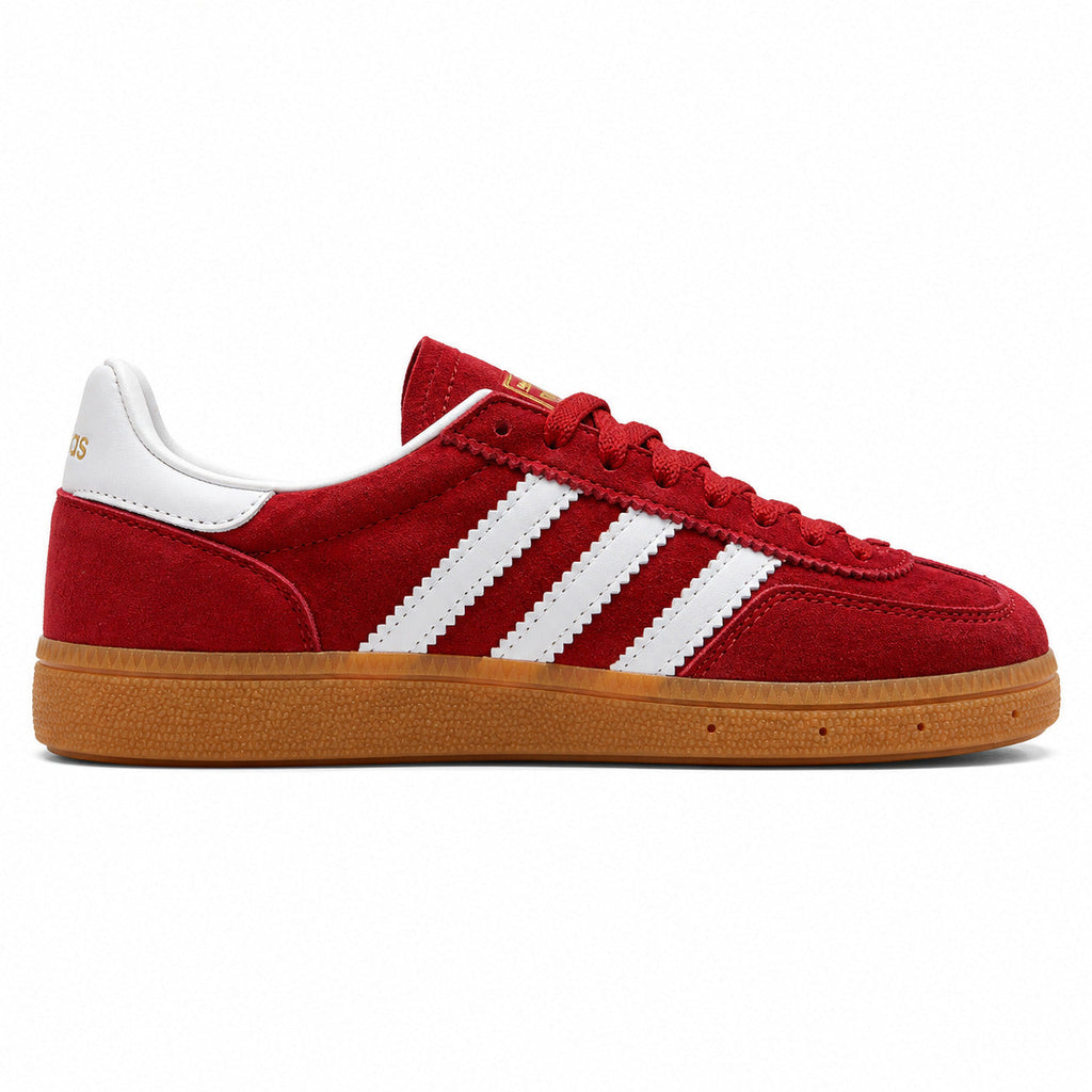 Adidas Handball Spezial ante granate branco dourado vista lateral izquierda