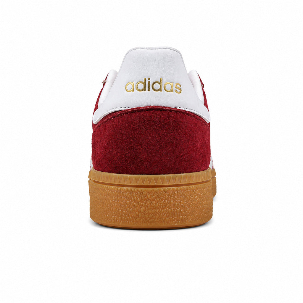 Adidas Handball Spezial granate branco detalle talón logo dourado