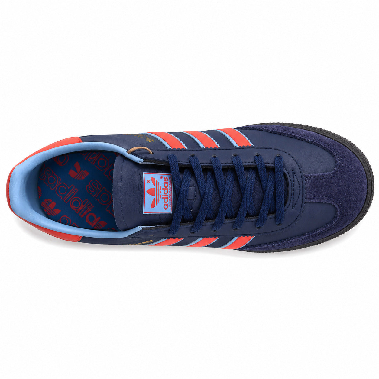 Adidas Handball Spezial Manchester 89 marino vermelho azul cielo vista superior plantilla