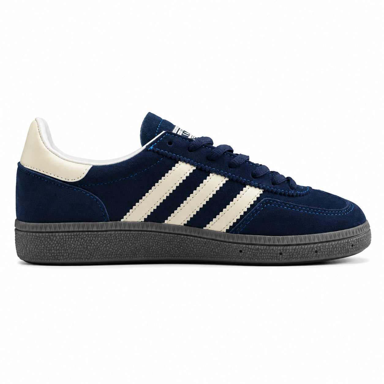 Adidas Handball Spezial azul-marinho crema lateral derecha suela cinzento
