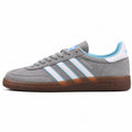 Adidas Handball Spezial Moscow cinzento branco azul cielo lateral izquierdo suela borracha
