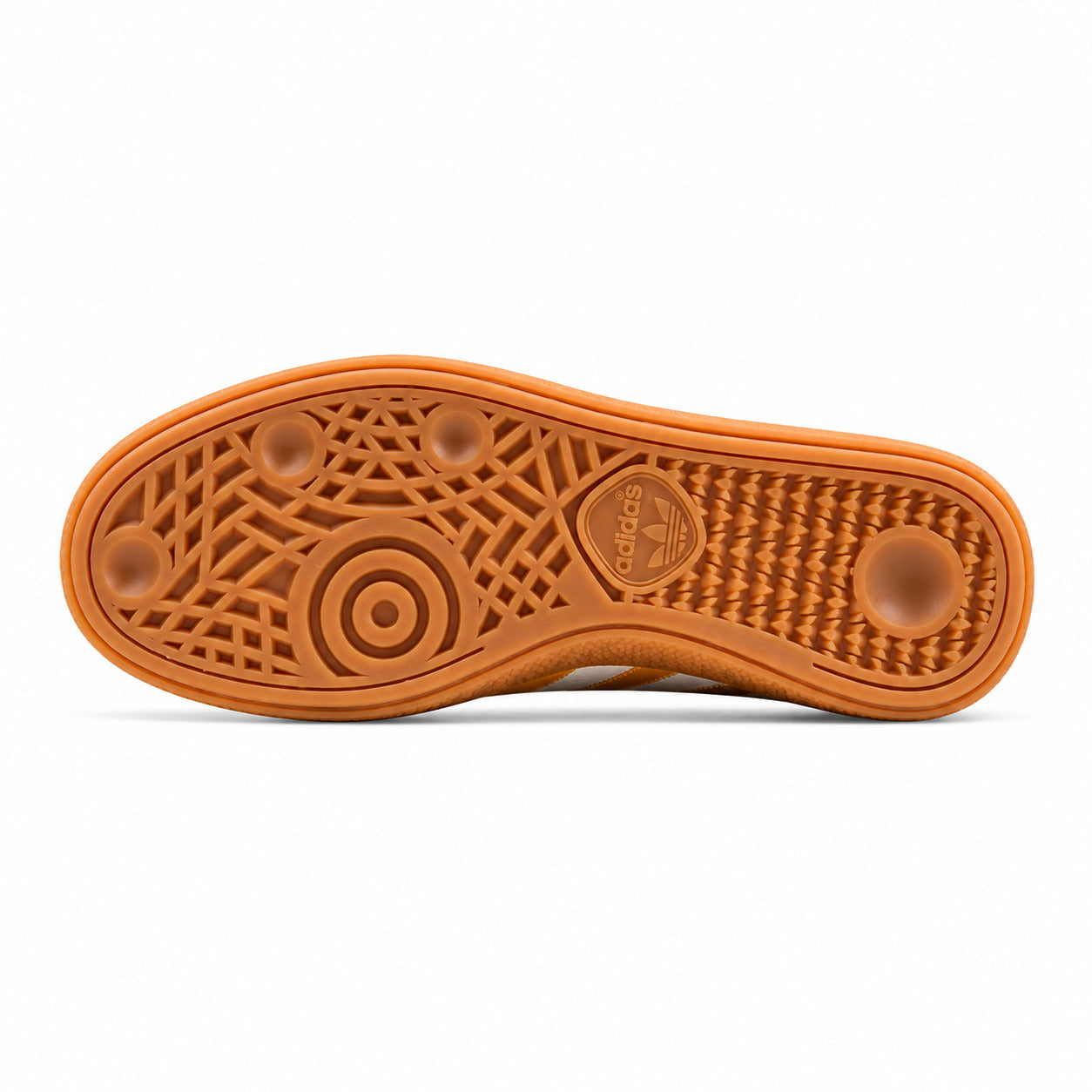Adidas Handball Spezial mostaza crema suela borracha laranja inferior