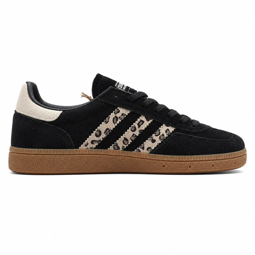 Adidas Handball Spezial ante preto rayas leopardo vista lateral izquierda