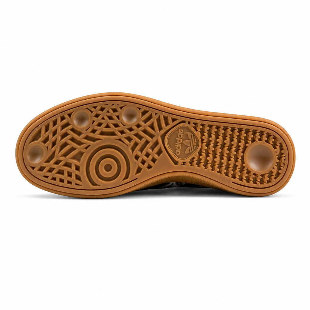 Adidas Handball Spezial preto animal print suela borracha castanho inferior