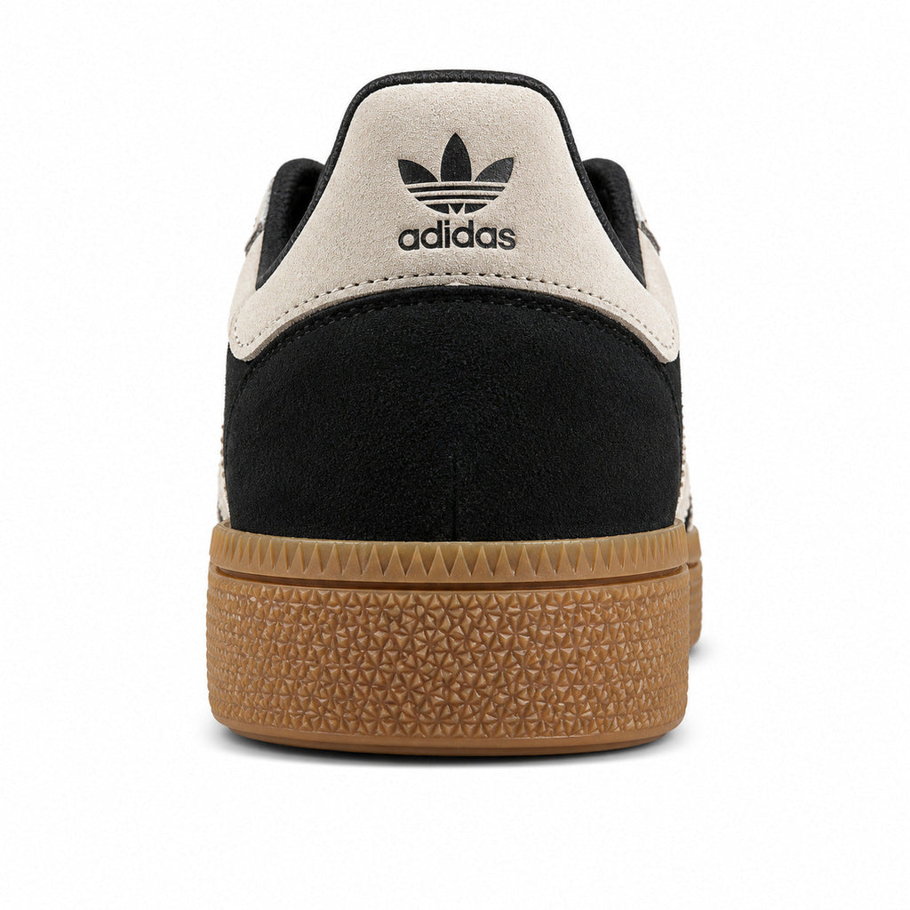 Adidas Handball Spezial preto crema detalle talón suela borracha