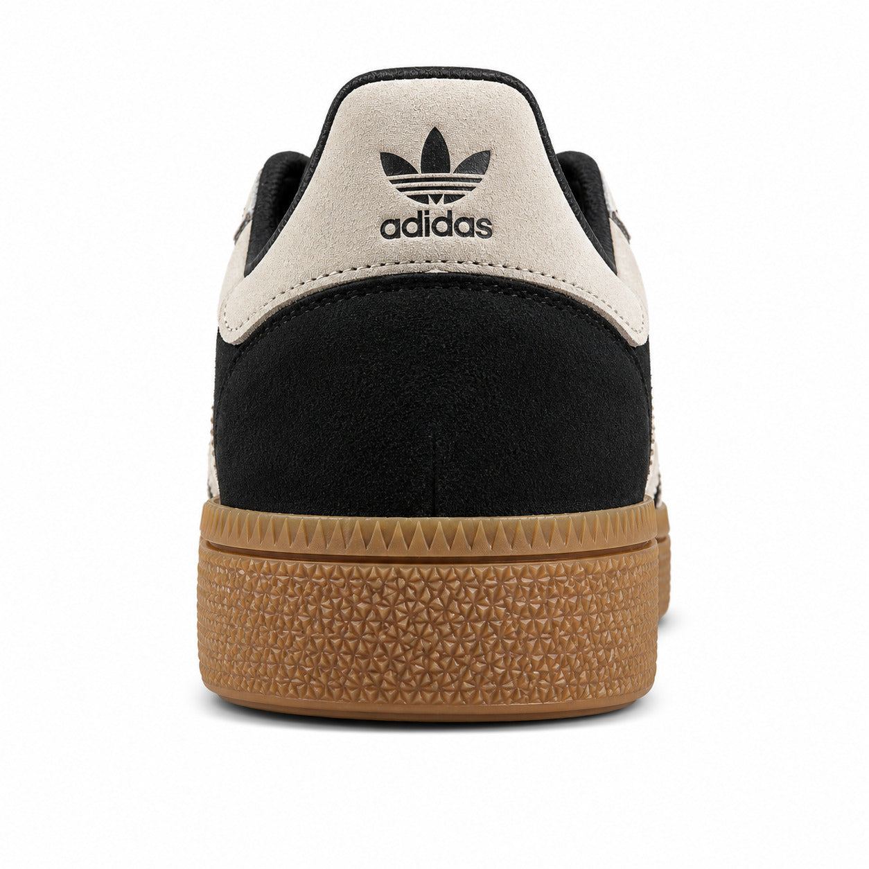 Adidas Handball Spezial preto crema detalle talón suela borracha