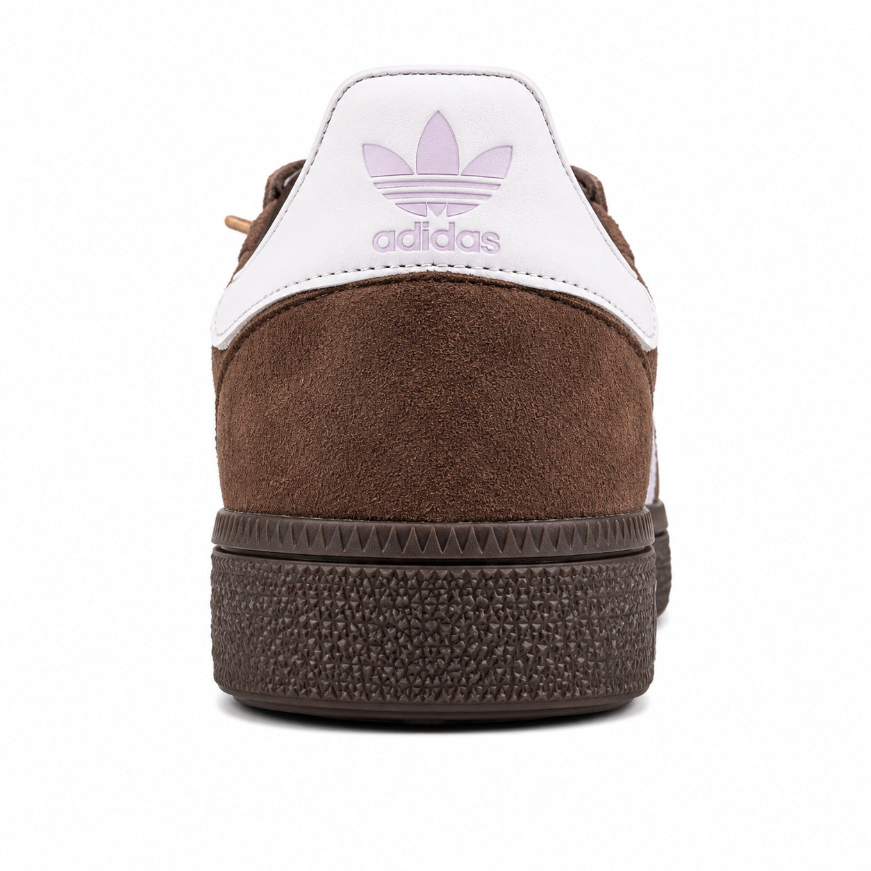 Adidas Handball Spezial pana castanho branco detalle contrafuerte trasero