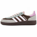 Adidas Handball Spezial pana castanho verde sage lila vista lateral derecha