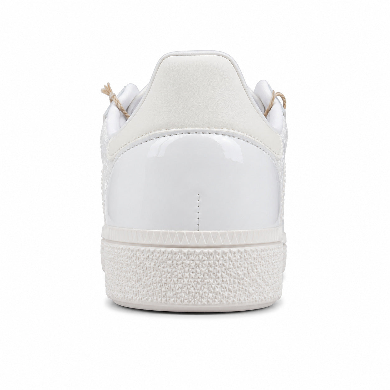 Adidas Handball Spezial prateado crema detalle talón suela blanca