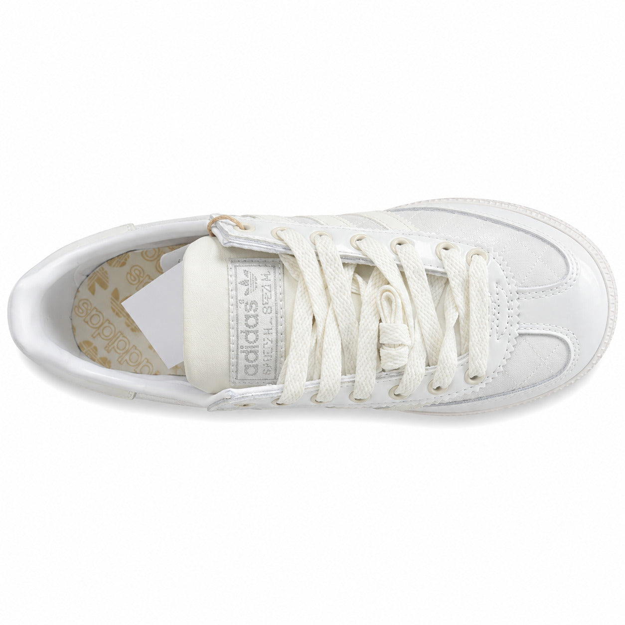 Adidas Handball Spezial prateado crema vista superior cordones