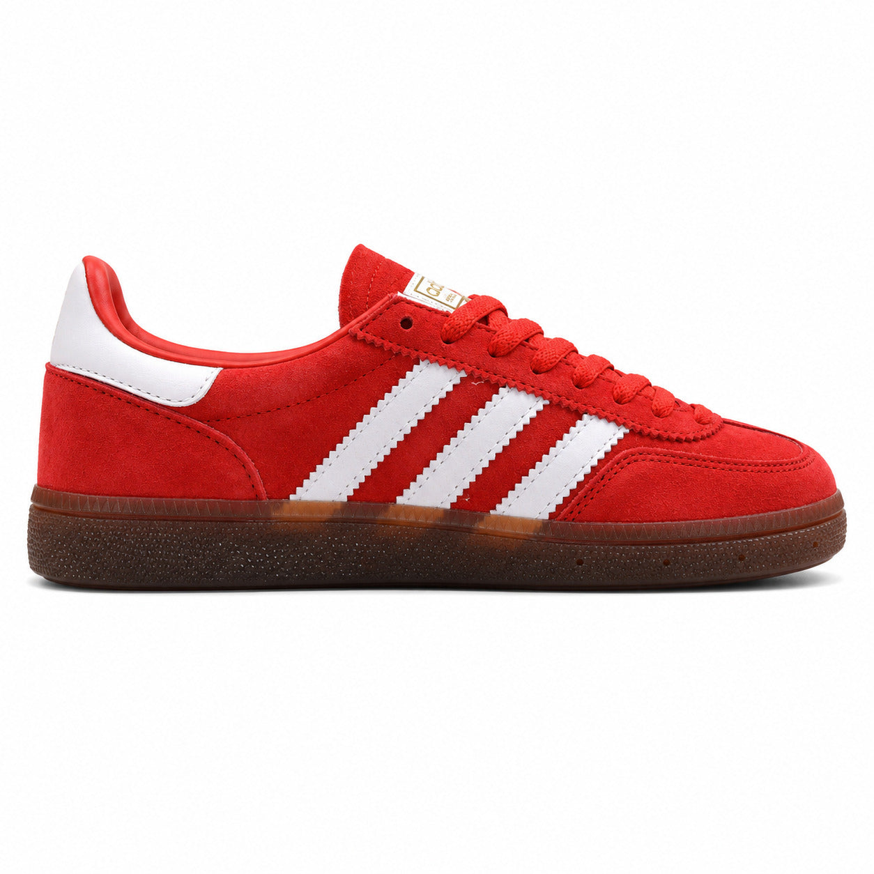 Adidas Handball Spezial ante vermelho branco vista lateral izquierda