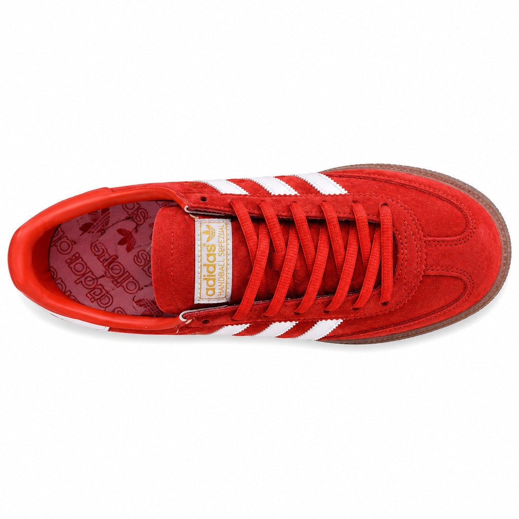Adidas Handball Spezial ante vermelho branco vista superior cordones