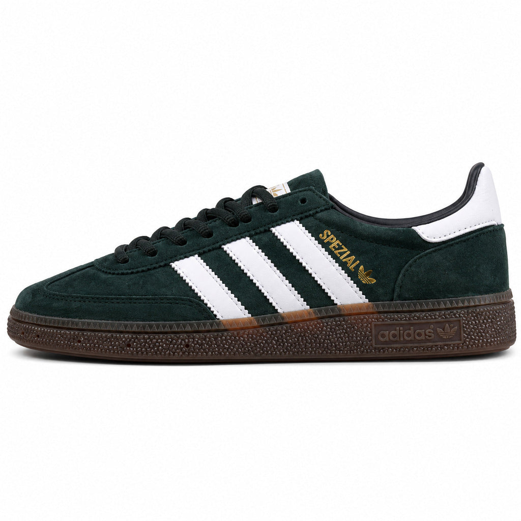 Adidas Handball Spezial ante verde oscuro branco lateral izquierdo suela borracha