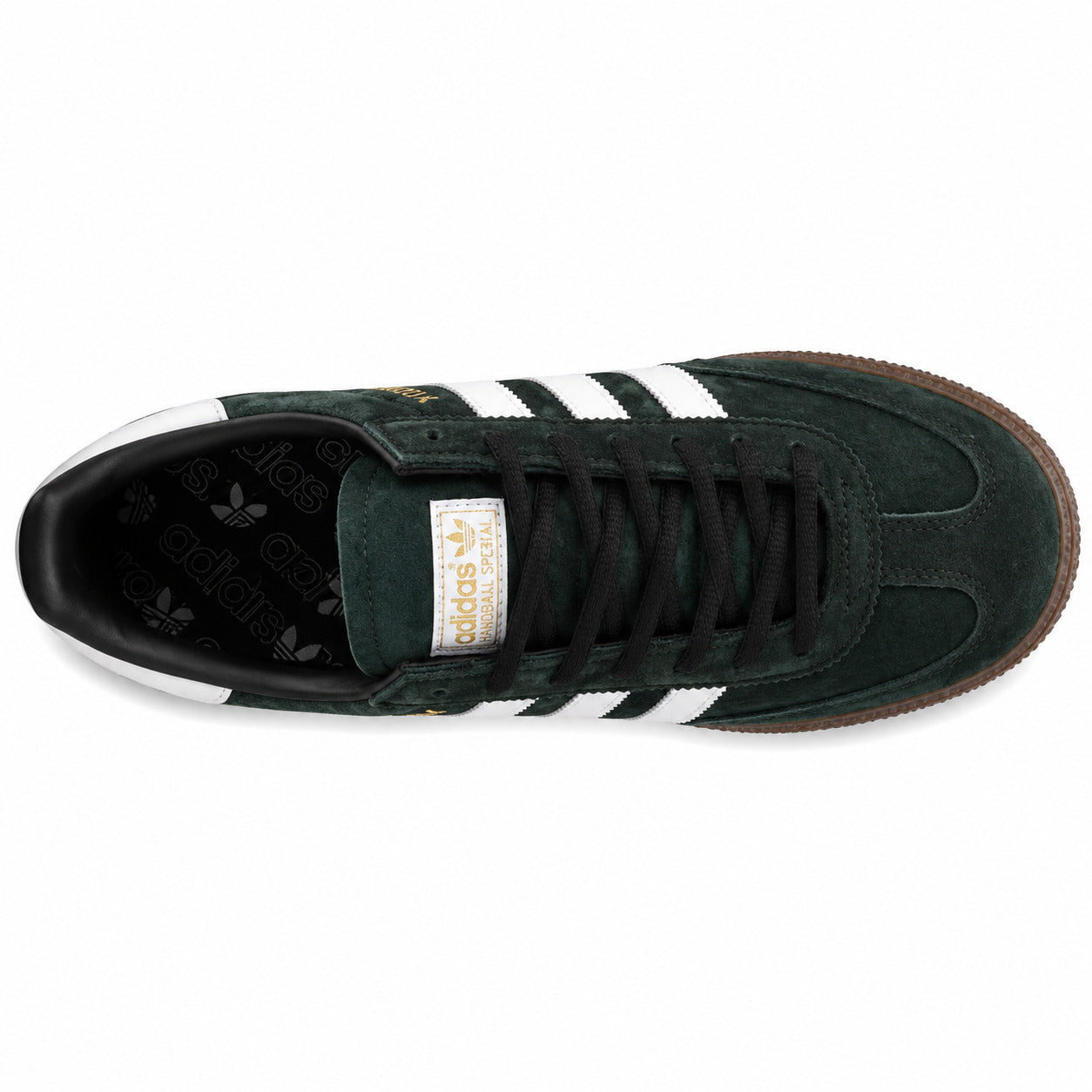 Adidas Handball Spezial ante verde oscuro branco vista superior plantilla