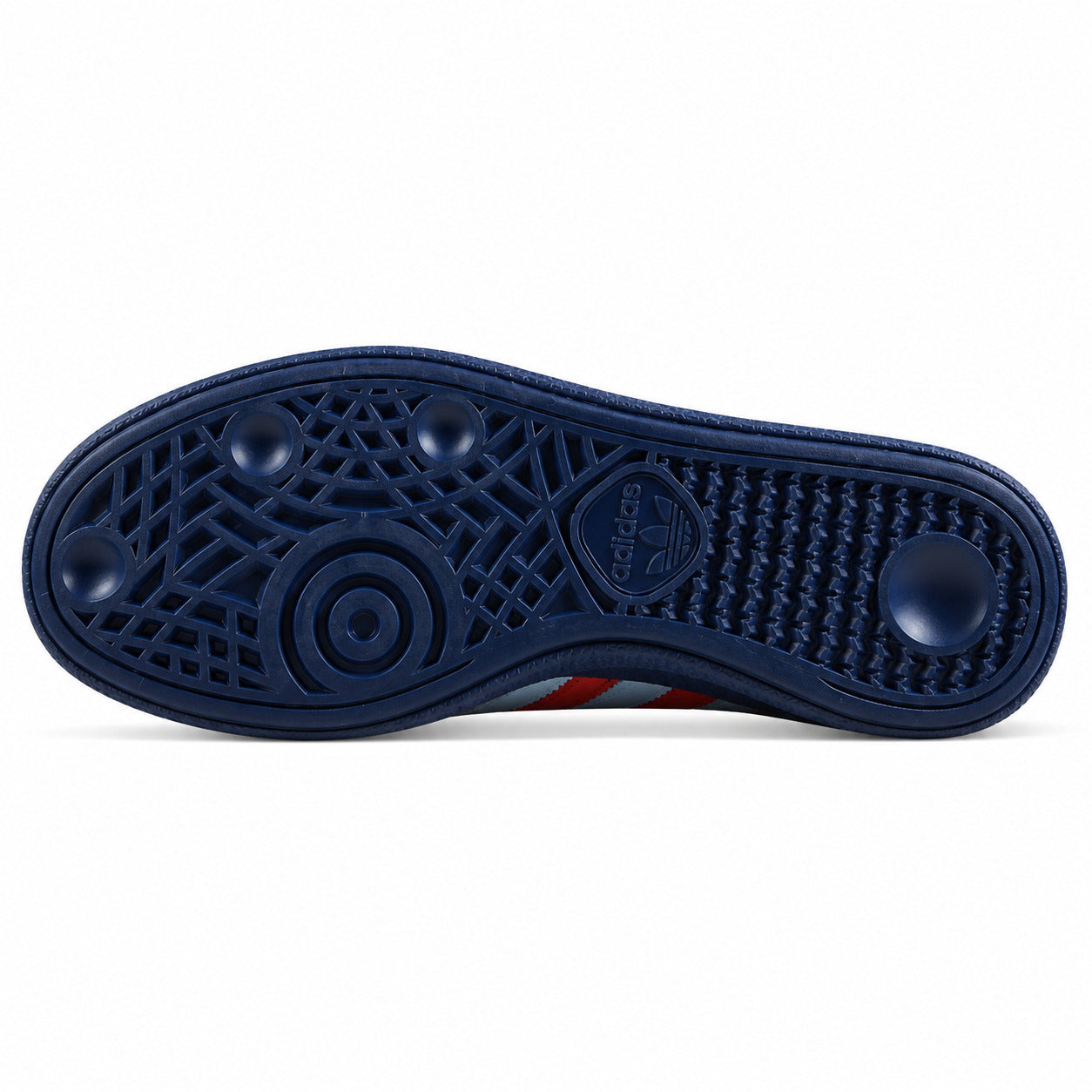 Adidas Handball Spezial x CP Company azul vermelho suela marino vista inferior