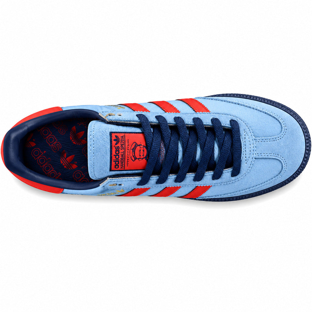 Adidas Handball Spezial x CP Company azul vermelho marino vista superior plantilla