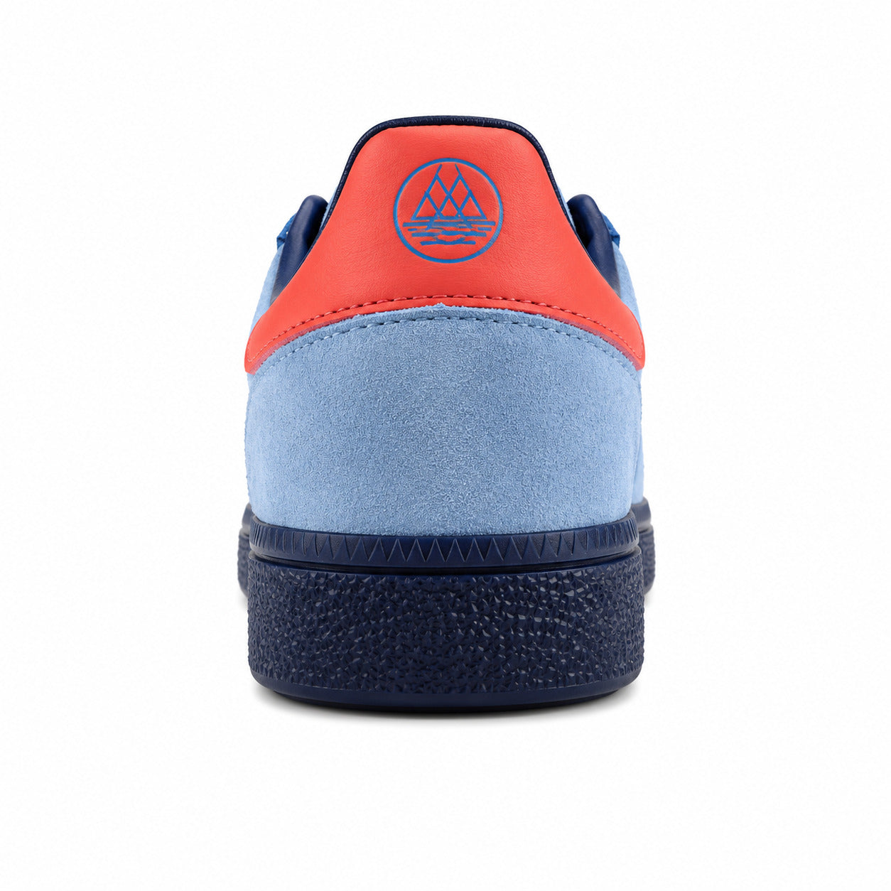 Adidas Handball Spezial x CP Company azul vermelho detalle logo contrafuerte trasero