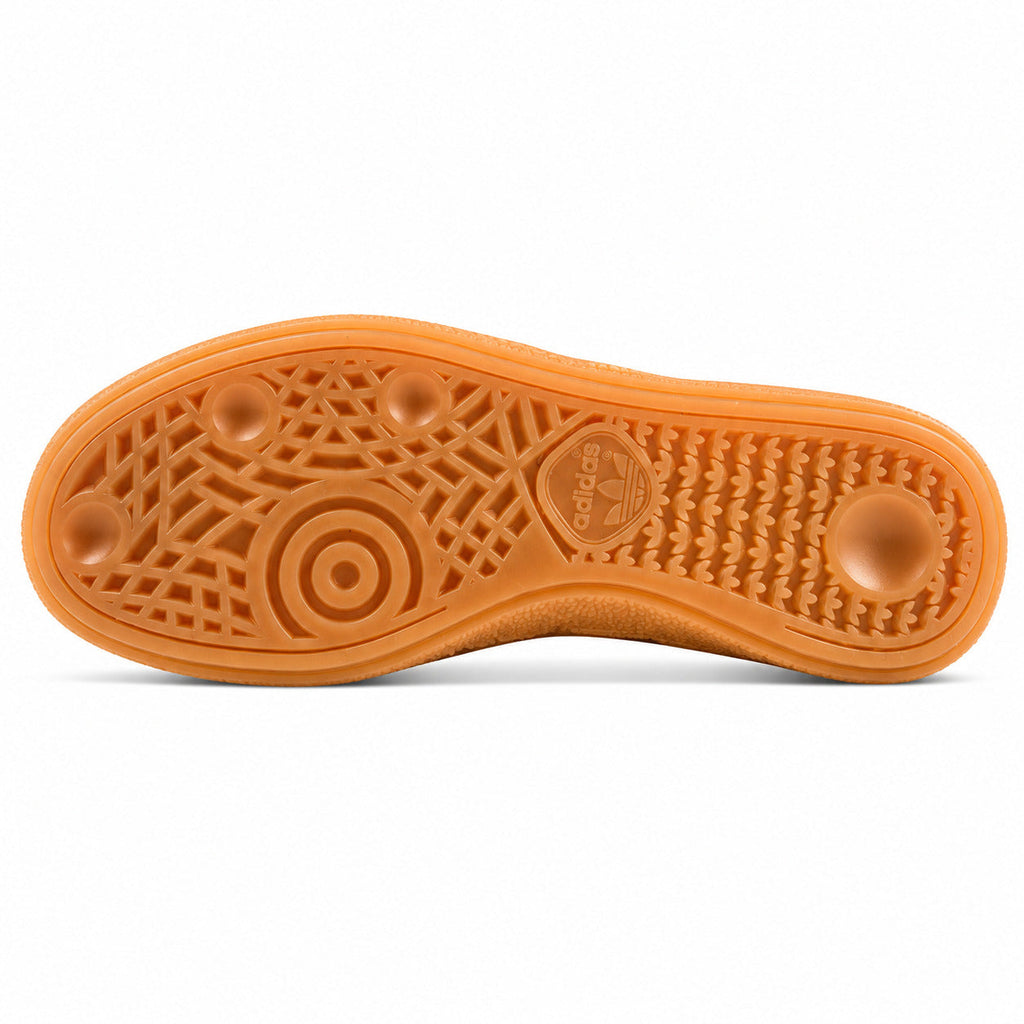 Adidas Handball Spezial x Invincible preto crema suela borracha laranja inferior