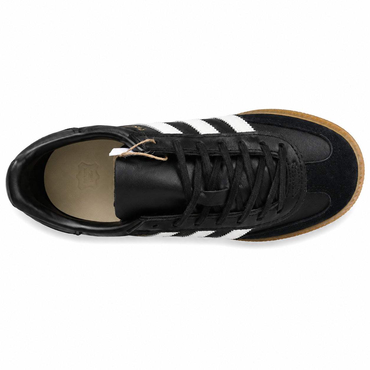 Adidas Handball Spezial x Invincible preto crema vista superior cordones